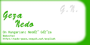 geza nedo business card